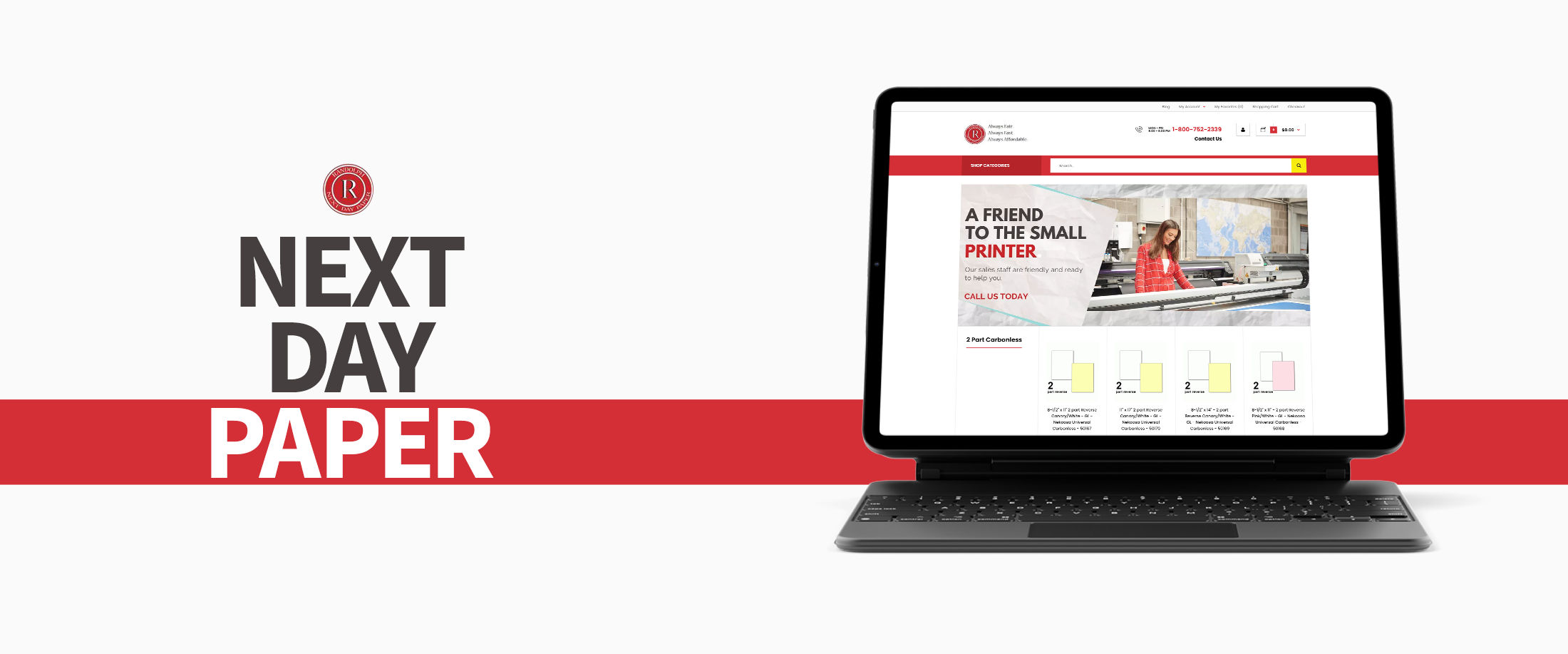 Next day paper banner