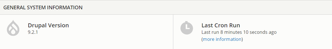 Drupal 8 to Drupal 9 Migration status report page