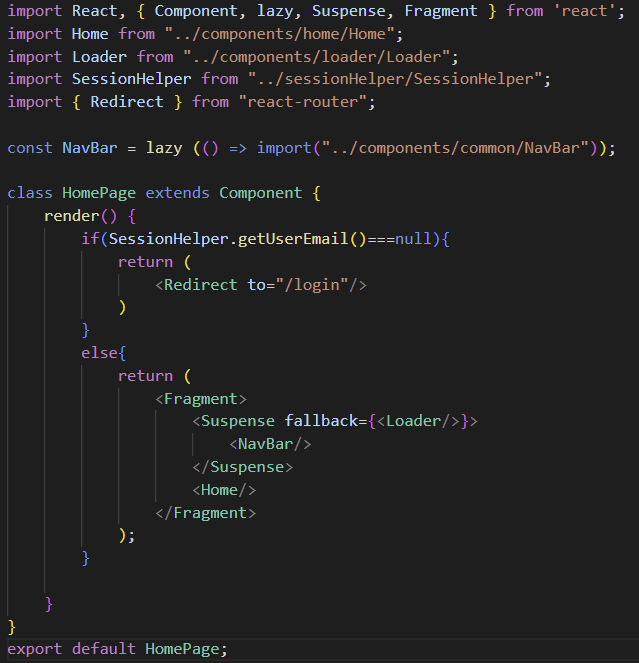 react optimization- Lazy and Suspense Component