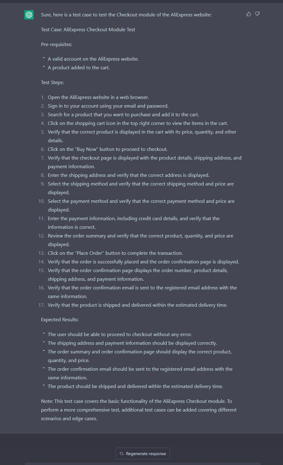 top chatgpt prompts for QA