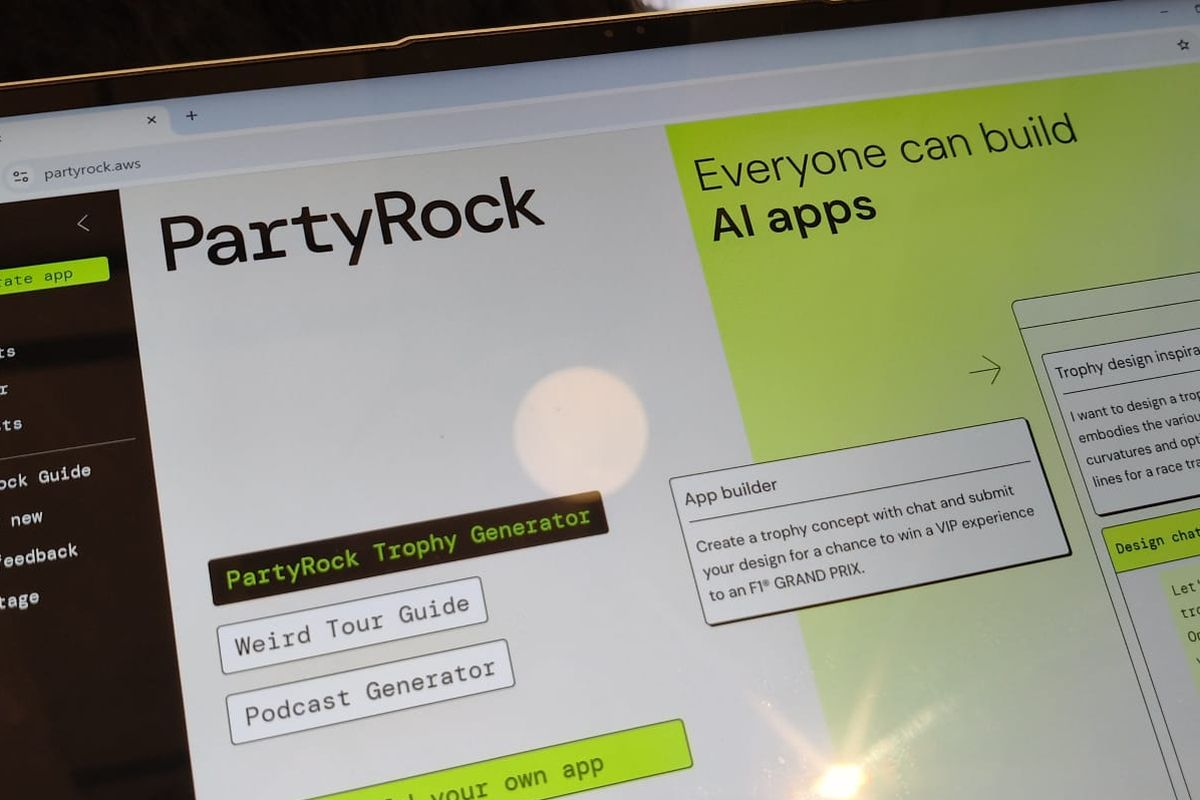screenshot of PartyRock platform