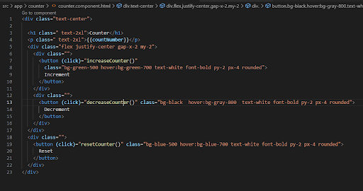angular tailwindcss tutorial- making html with tailwind classes