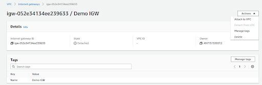 aws vpc tutorial- demo vpc
