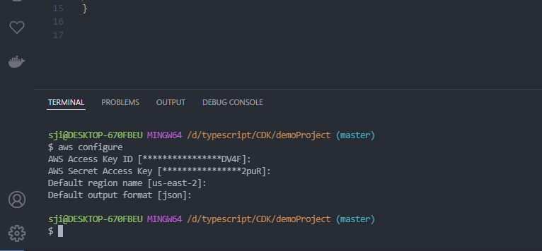 aws cdk compiling the typescript code