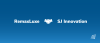 "RemaxLuxe partners with SJ Innovation" displayed with a handshake icon on a blue background, indicating a business collaboration.